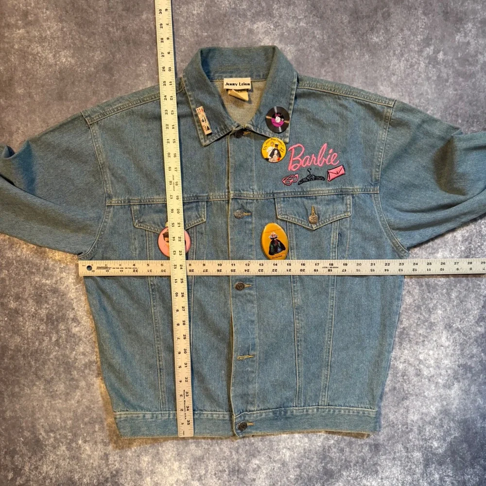 Vintage Jerry Leigh Barbie Denim Jacket 1995 Mattel Blue Jean Jacket Large L‎